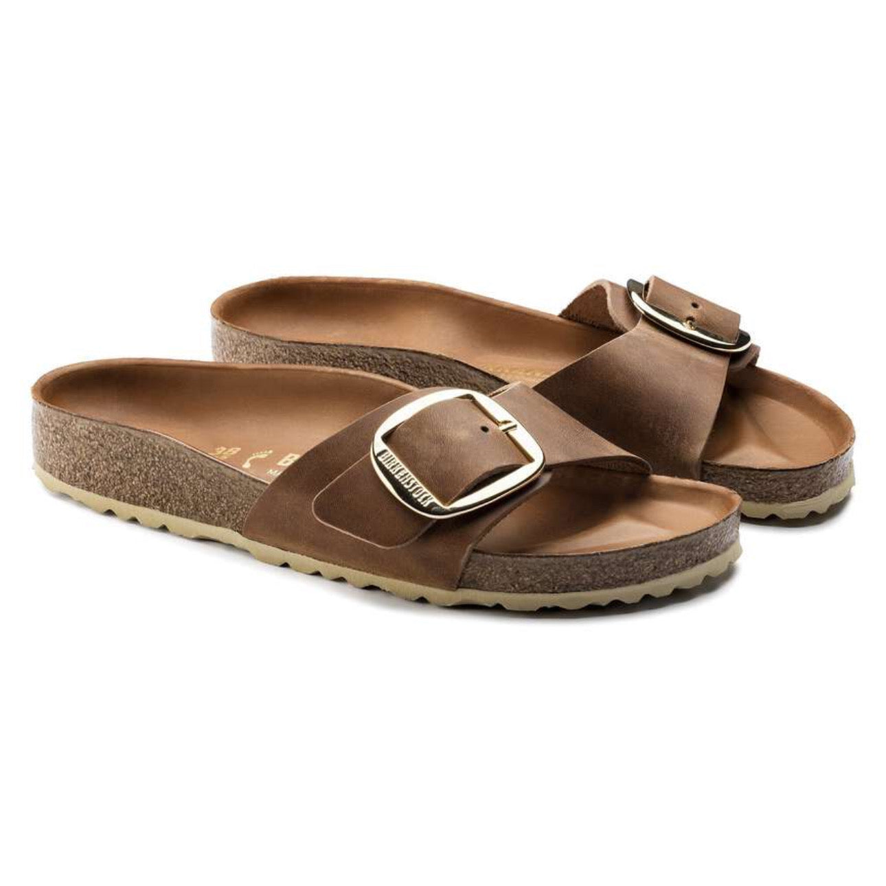 Birkenstock Madrid Big Buckle Oiled Leather 'Cognac'