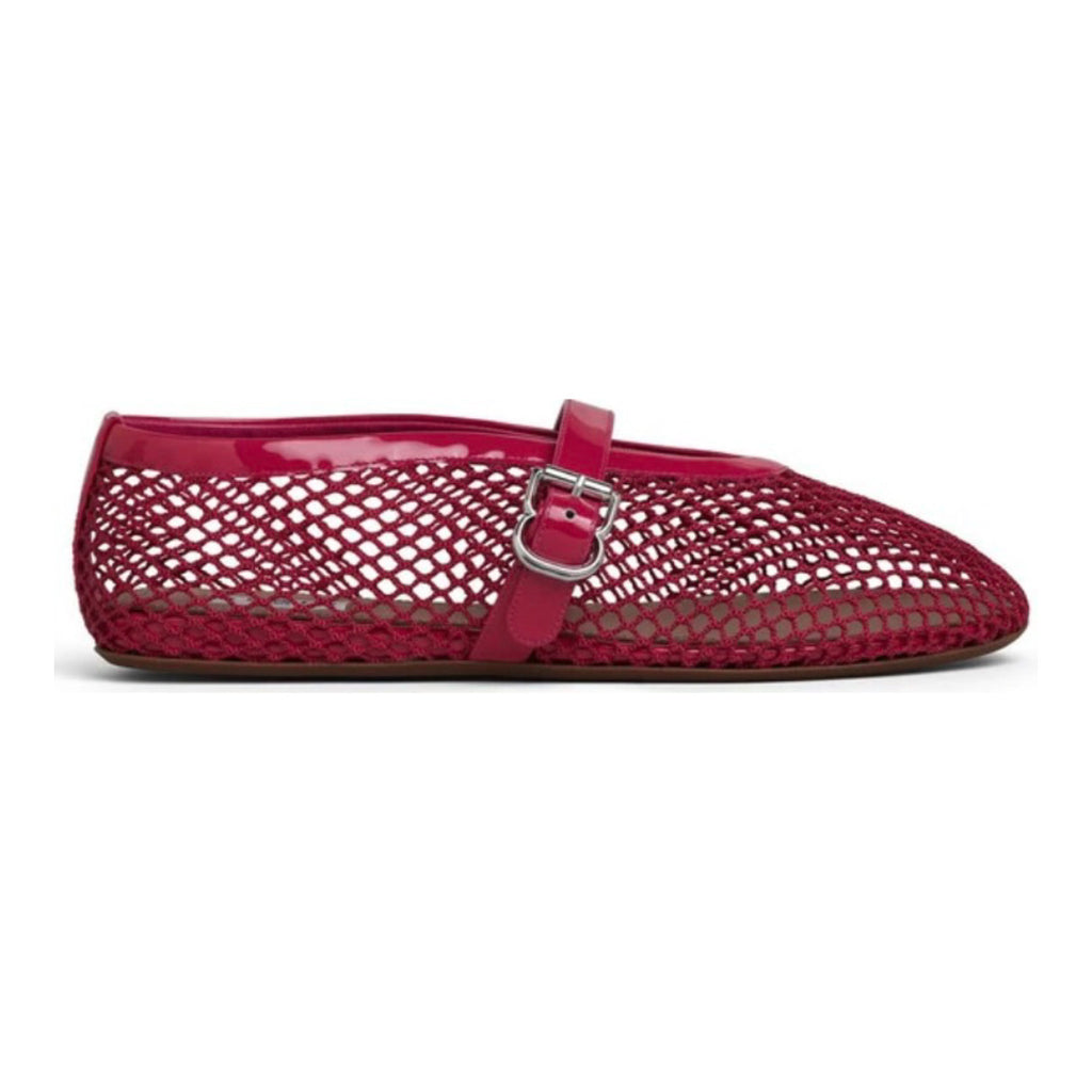 ALAÏA Mesh Ballet Flats 'Raspberry'