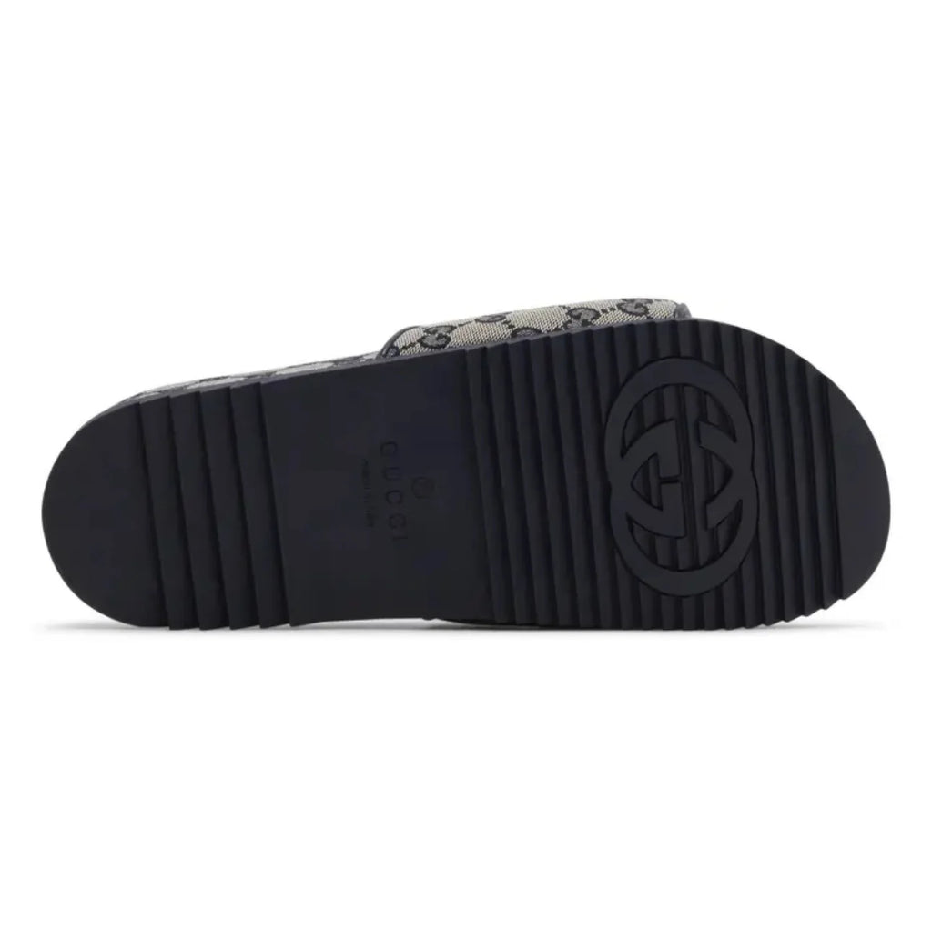Gucci GG Slide 'Beige / Blue Monogram'