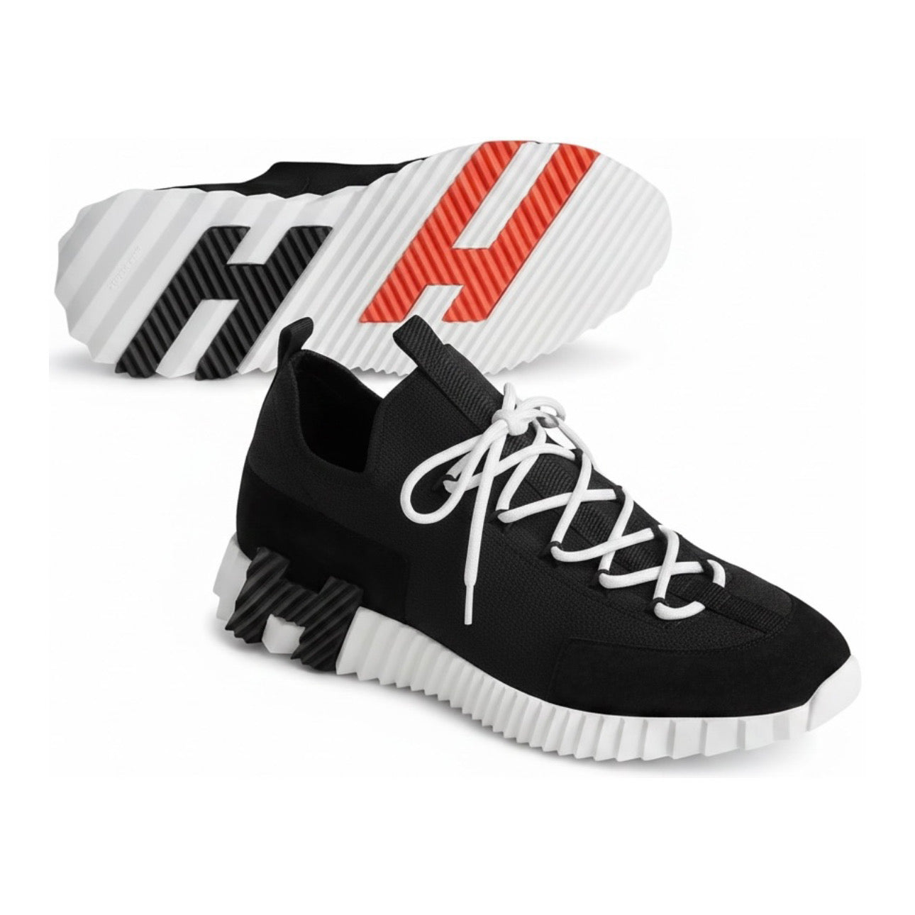 Hermès Bouncing 'Noir / Blanc' (Suede)