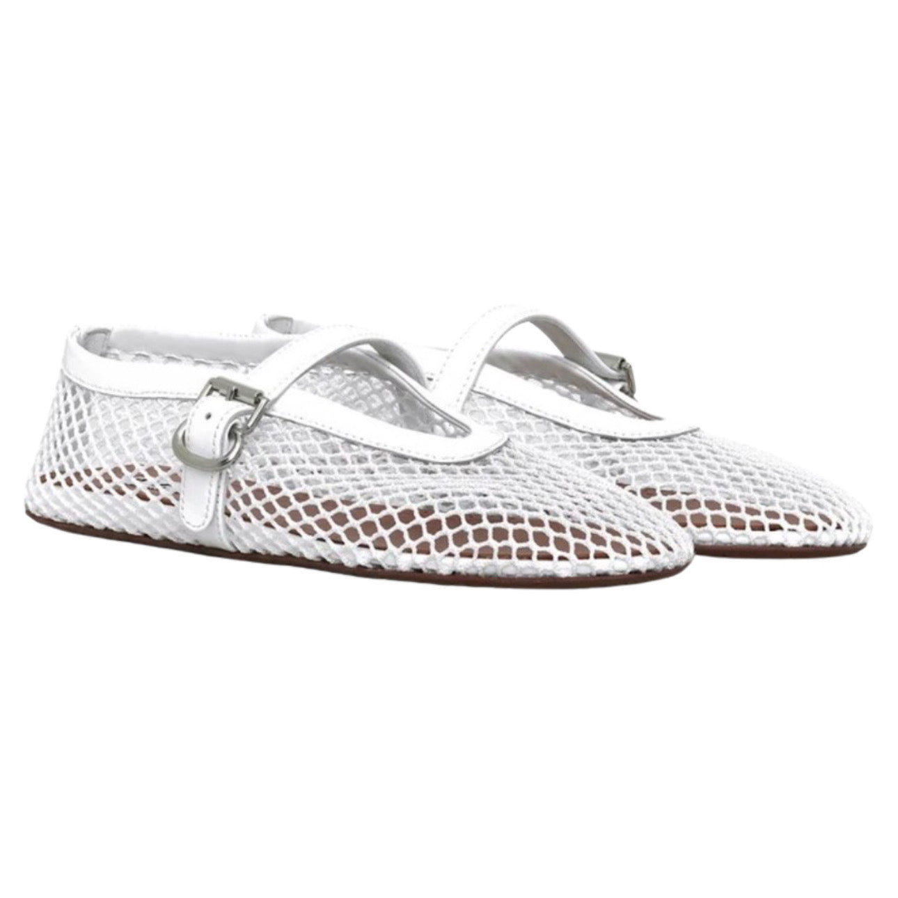 ALAÏA Mesh Ballet Flats 'Optical White'