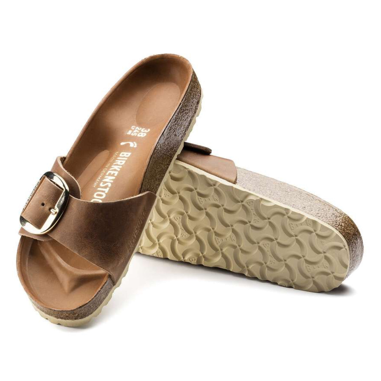 Birkenstock Madrid Big Buckle Oiled Leather 'Cognac'