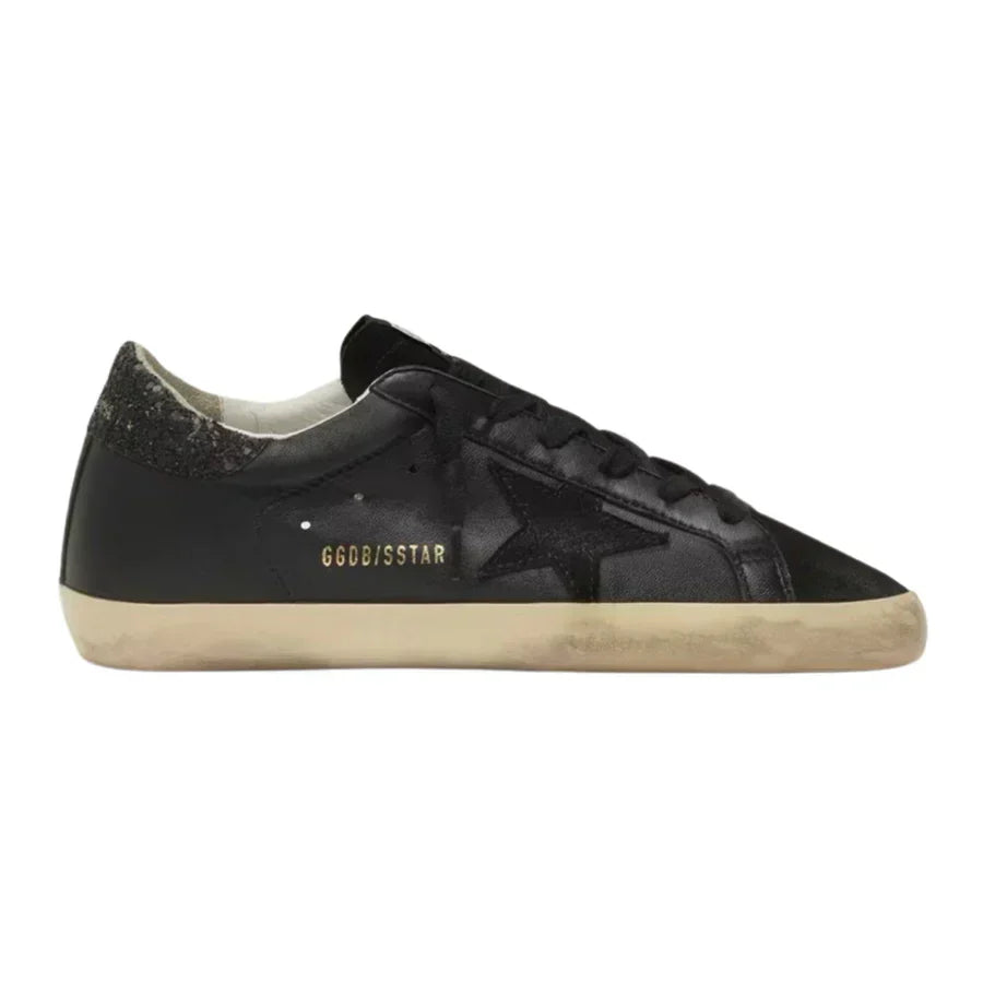 Golden Goose Super-Star 'Black / Glitter Heel'