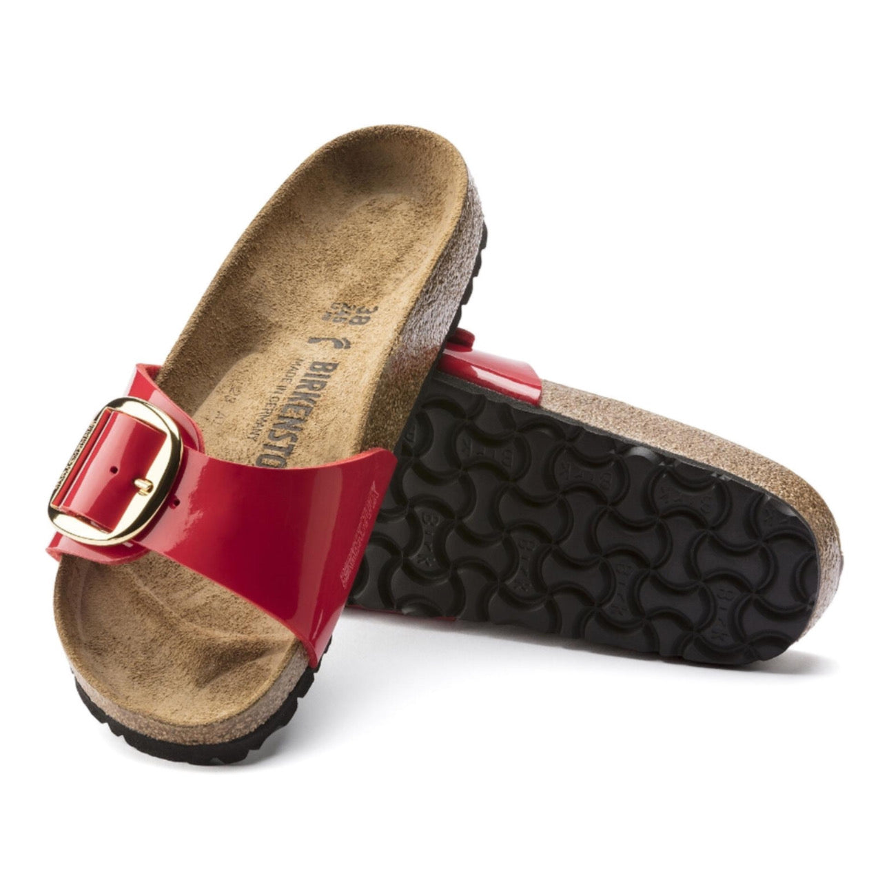 Birkenstock Madrid Big Buckle Patent 'Cherry'
