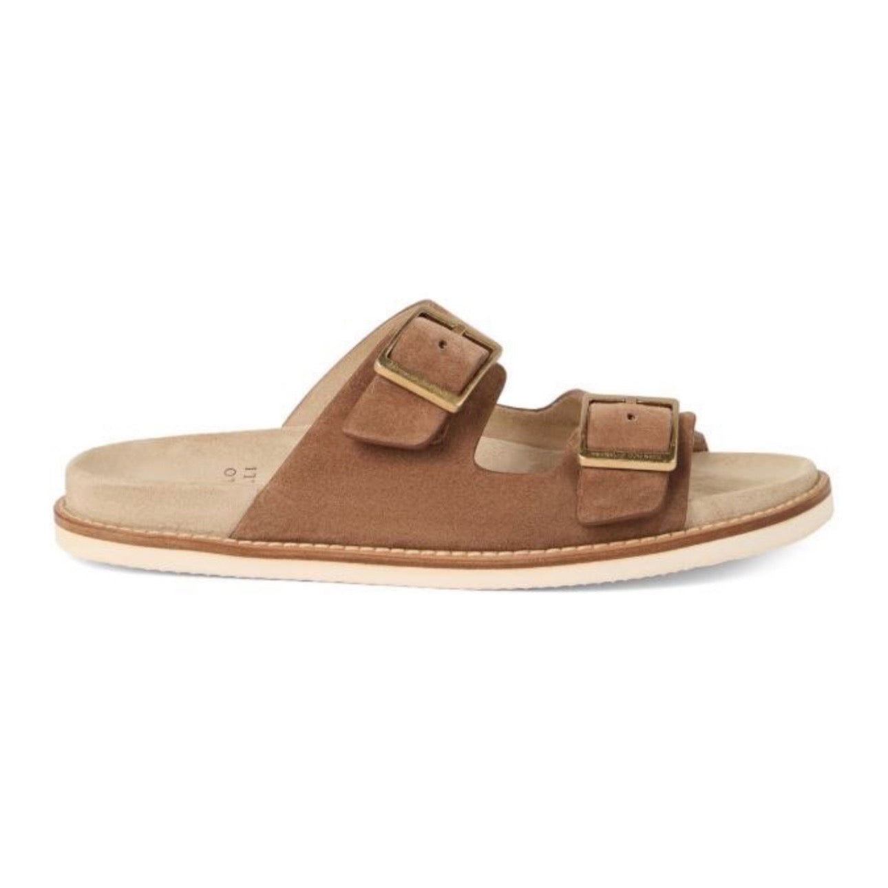 Brunello Cucinelli Double-Strap Suede Sandals 'Beige'