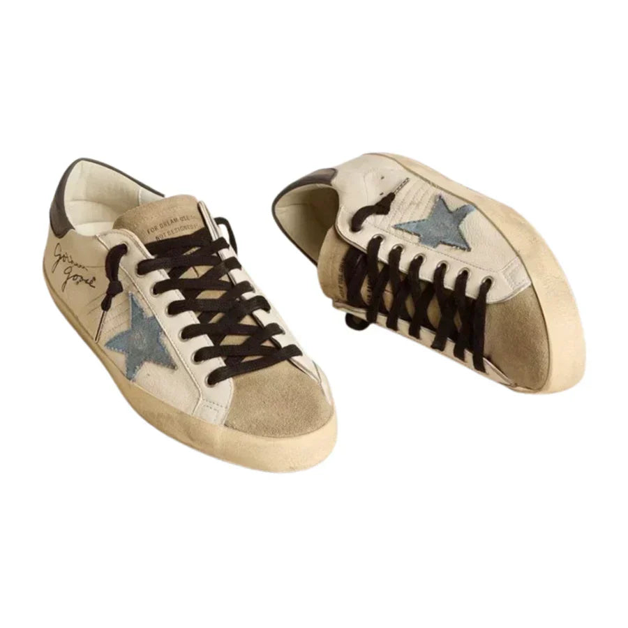 Golden Goose Super-Star 'Cream / Light Blue'
