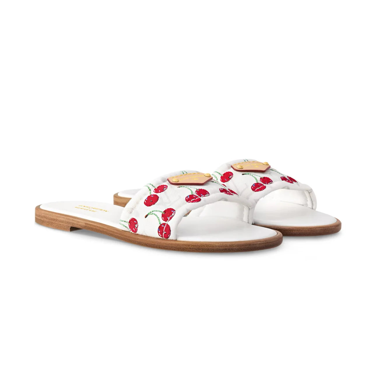Takashi Murakami x Louis Vuitton Cherry Lily Flat Mule 'White'
