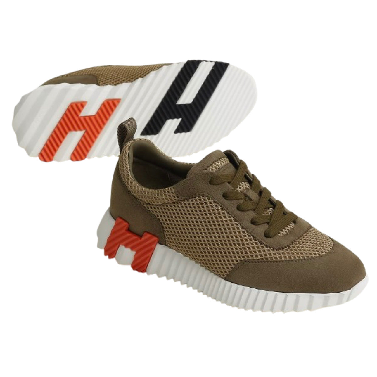 Hermès Bouncing 'Blanc / Vert Toundra'