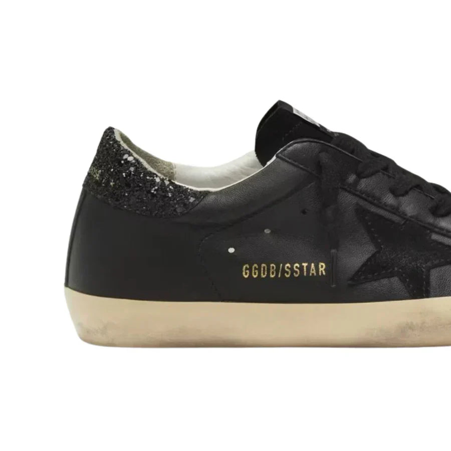 Golden Goose Super-Star 'Black / Glitter Heel'