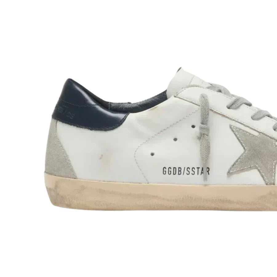 Golden Goose Super-Star 'White / Navy / Glitter Heel'