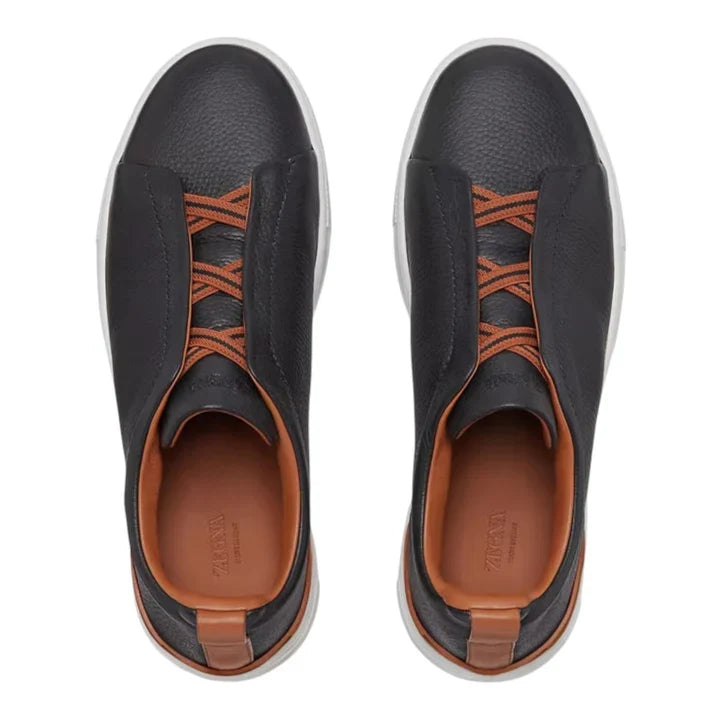 Zegna Triple Stitch Deerskin 'Black'