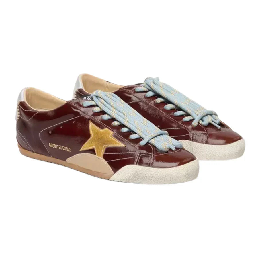 Golden Goose True-Star 'Burgundy Naplak / Gold'