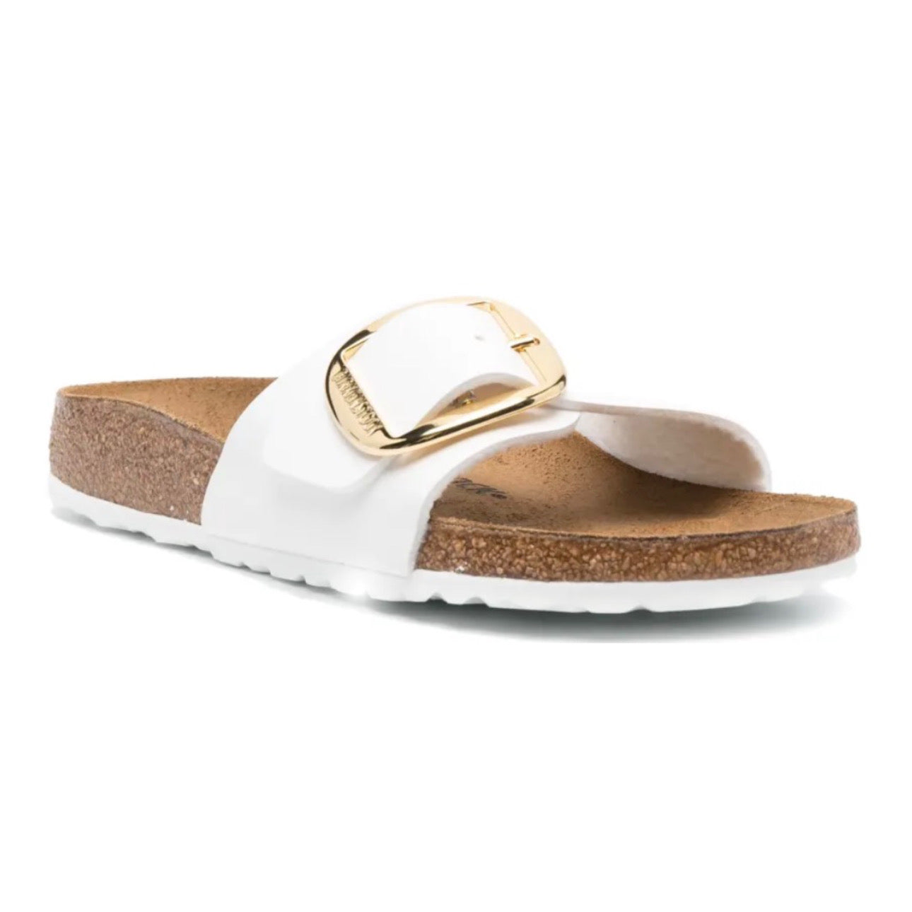 Birkenstock Madrid Big Buckle Patent 'White'