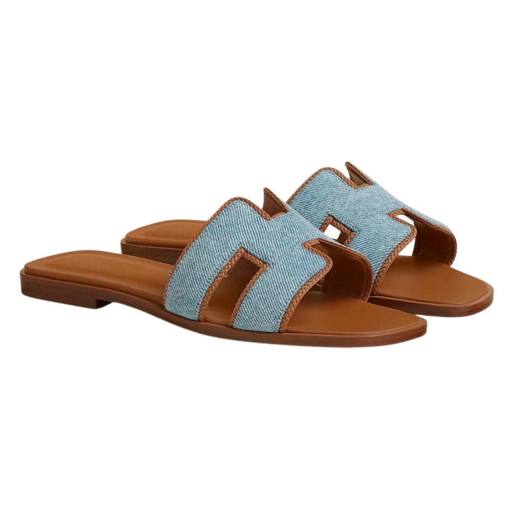 Hermès Oran 'Bleu Clair / Naturel'