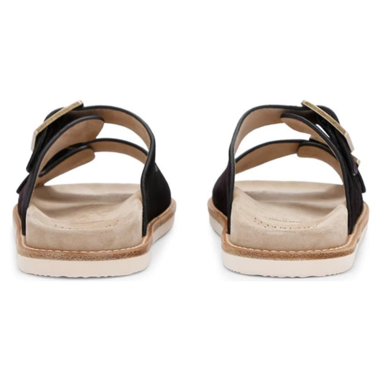 Brunello Cucinelli Double-Strap Suede Sandals 'Black'