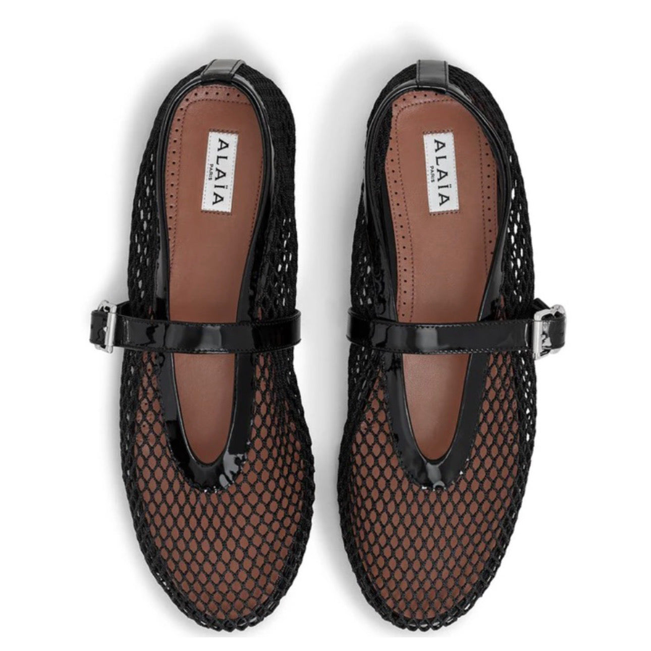 ALAÏA Mesh Ballet Flats 'Black'