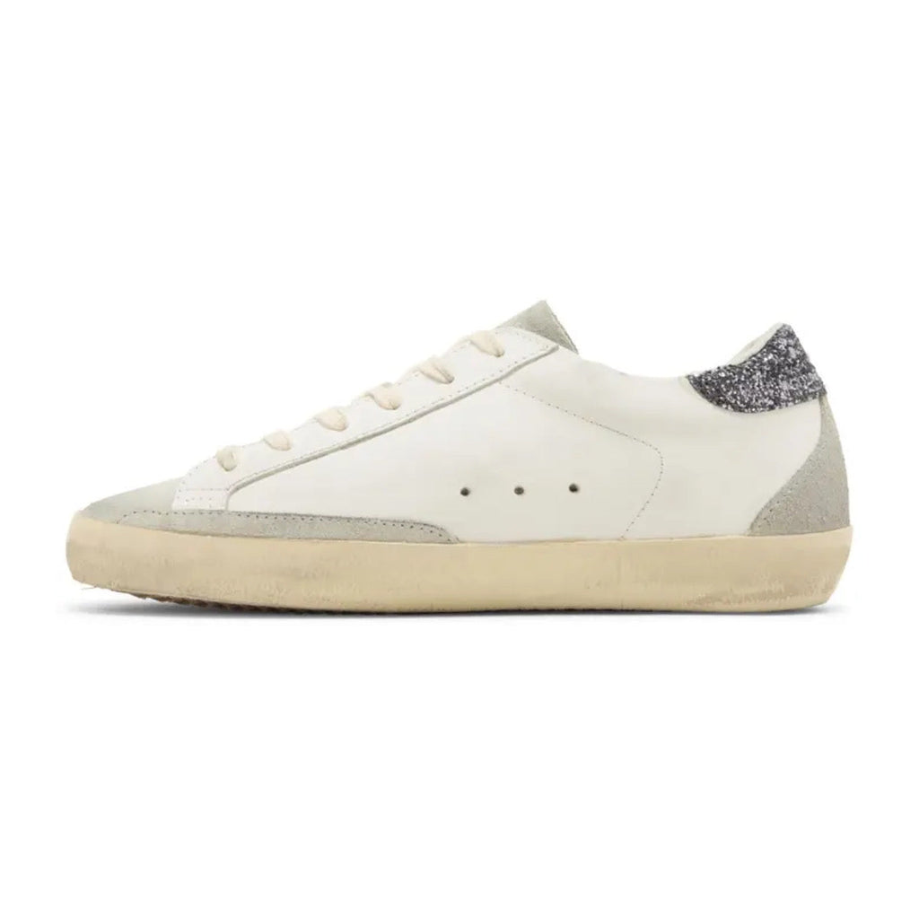 Golden Goose Super-Star 'White / Dark Grey Glitter'