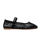 Miu Miu Woven Nappa Ballerina 'Black'
