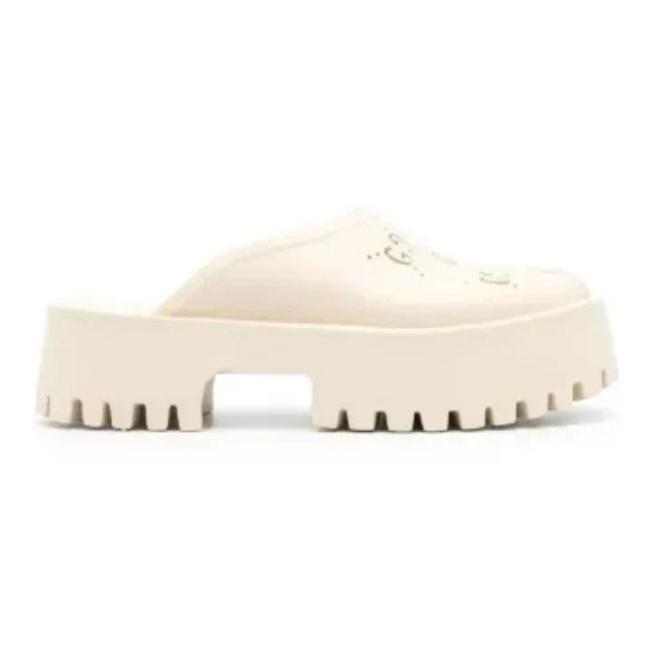 Gucci Perforated GG Platform Mule 'Ivory'