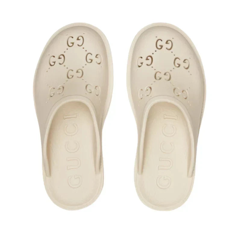 Gucci Perforated GG Platform Mule 'Ivory'